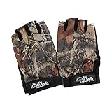 Isafish Fishing Hunting Gloves Camouflage Color Fingerless Gloves Breathable Anti-slip Waterproof Gloves Outdoor Sun Protection Gloves