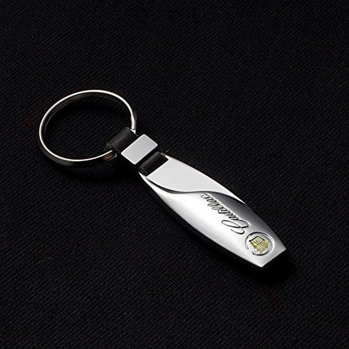 SHANG MEDING Water drop shaped Emblem Car Keychain Keyring Logo symbol sign badge personalized custom logotipo Quality Metal Alloy Nice Gift for Man Woman (Cadillac)