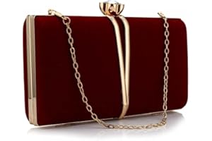 Rkrouco Clutch Bags for Women Vintage Evening Bag Diamond Handbag Suede Velvet Purse Clutch Purse