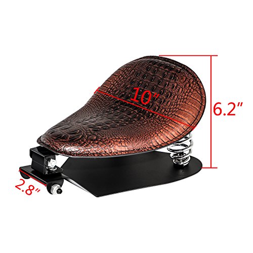 Senkauto Leather Motocycle 3" Bobber Solo Seat Spring Mounting Bracket Kit For Harley Sportster XL 883 1200 48 Dyna Honda Yamaha Kawasaki Suzuki