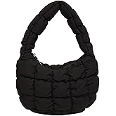 Puffer Bag Women Mini Quilted Cute Bubble Handbag Crescent Wrist Satchel Y2k Purse