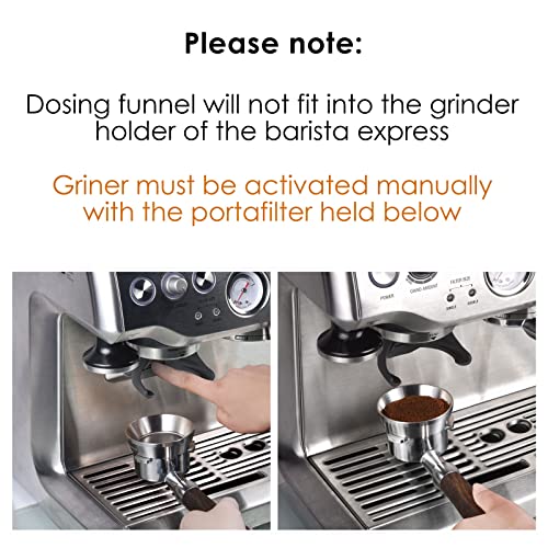 54mm Espresso Dosing Funnel, MATOW Stainless Steel Coffee Dosing Ring