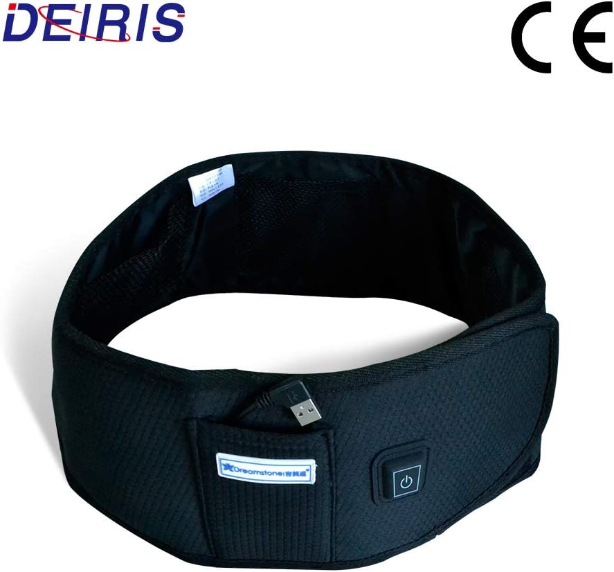 Wireless Heated Belt, Lumbar Support Lower Back Wrap Hot & Cold Therapy with 3 Heating Relief Muscle Strain Cervical Vertebra Pain, Adjustable & Reusable (Black)