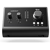 Audient Audio Interface iD14 MKII, 2 Class-A Microphone Preamps (High Performance USB Audio Interface, USB-C Connector, Monitor Mix and Monitor Panning Function, 2 Headphone Outputs), Black