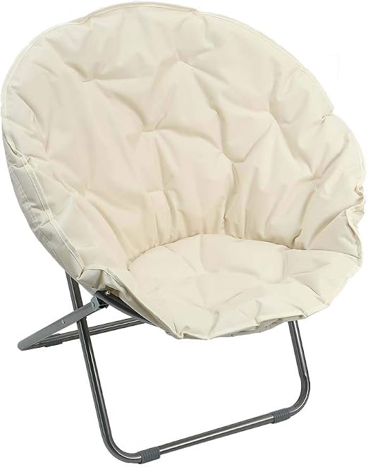 YATAI Camping Folding Moon Chair - Oversized Foldable Round Padded Seat