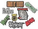 Set patch of Iron on Band Patches Rock Music Band #12,Guns n Roses Patch,AC DC ACDC Patch,Misfits Rock Music Band Patch,Slipknot patch,Nirvana,The Beatles Band Patch, Sublime Patch