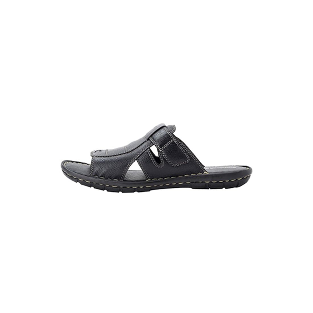 ventoland men's black leather sandals