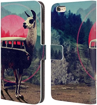 Official Ali Gulec Llama With Attitude Leather Book Wallet Case Cover For Apple iPhone 6 Plus / 6s Plus