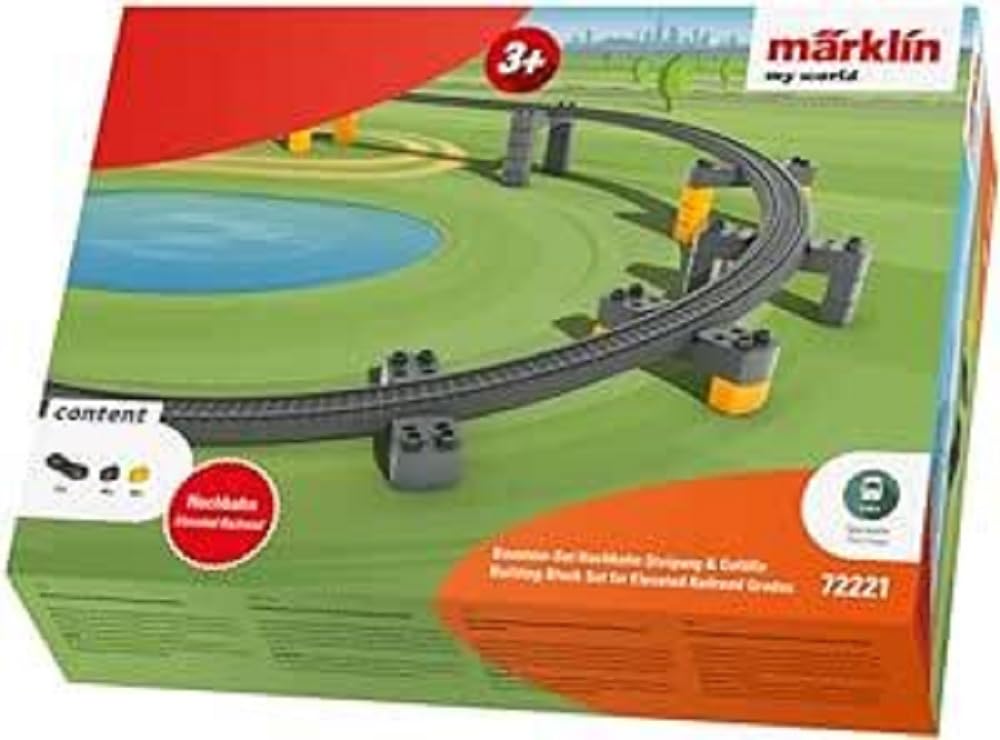 Märklin My World 72221 Building Block Set High Railway Gradient & Gradient Model Railway Accessories - Track H0
