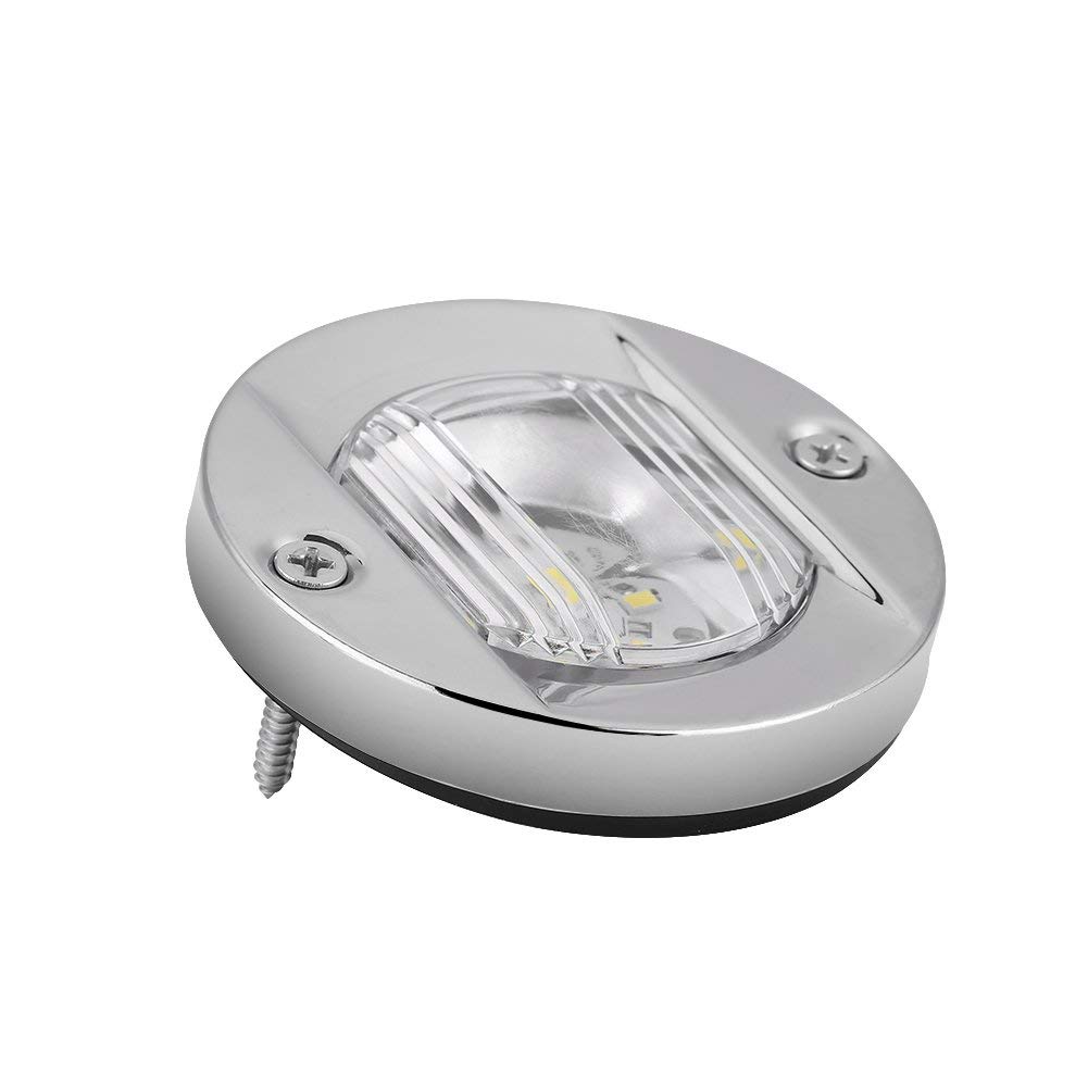 12V Waterproof Marine Boat Light LED Navigation Stern Lights Yacht Transom Light, White Stainless Steel Sailing Lights for Boats LED Boat/Yacht Spare Parts