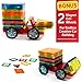 Magnetic Blocks 128 Piece Set - Magnetic Tiles for Kids, With Strong Metallic Rivets - 3D Various Magnetic Shapes that Build – TWO Magnet Car-Wheels & Click-in Numbers BONUS, Plus Storage Bag