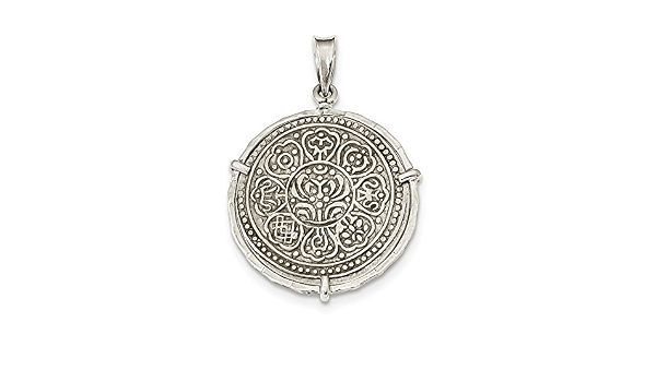 Silver Tibet Tanka Coin Charm Pendant 