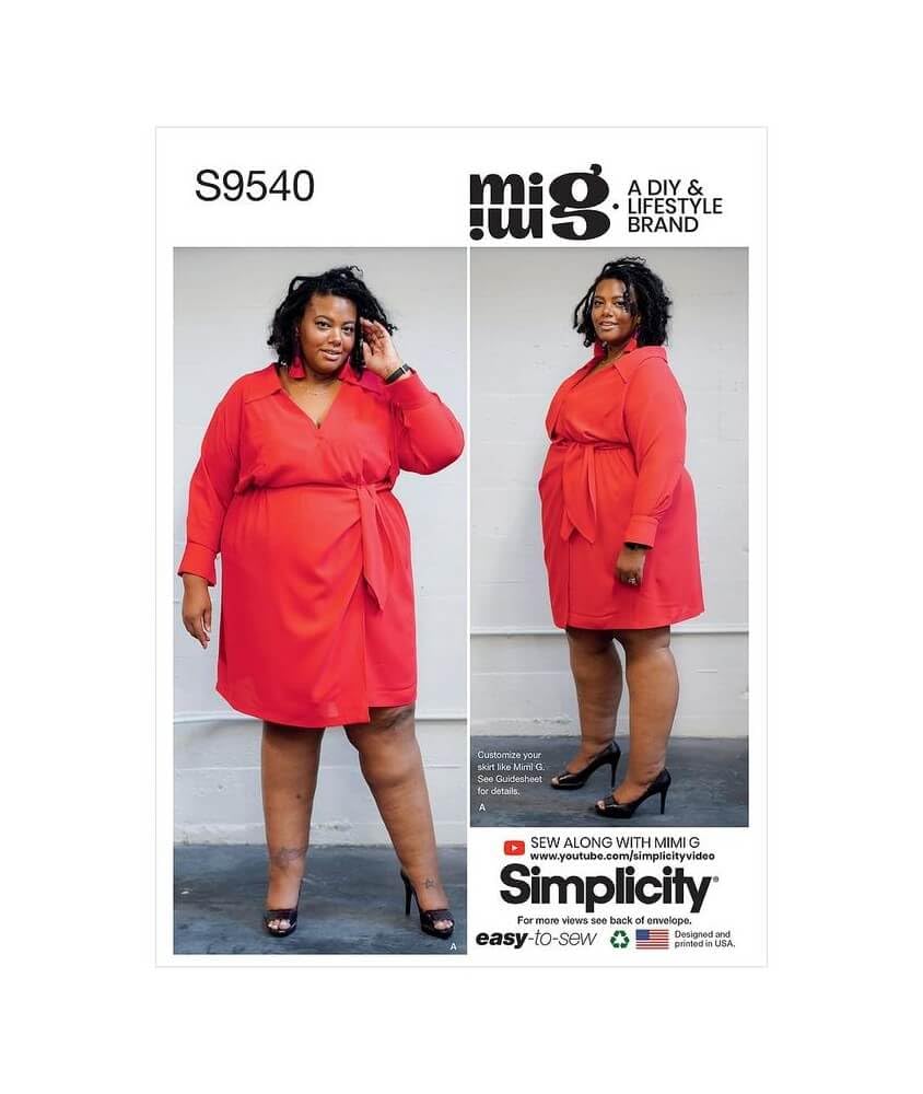 Simplicity SS9540G5 Women's Dresses G5 26W-28W-30W-32W-34W
