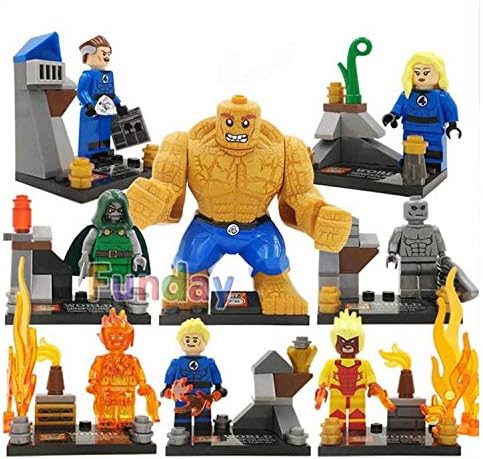 FANTASTIC FOUR 4 Super Hero Thing Building Bricks Blocks Sets Marvel Figures Minifigure Toys Gift Compatible With Lego (WITHOUT original boxes)
