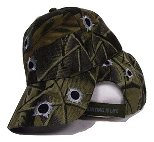 AES CAMO Gunshot Bullet Hole Hunting is Life Adjustable HAT Hunters Baseball Cap