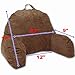 Deluxe Comfort Microsuede Bed Rest - Backrest Pillow with Arms - Bed Rest Pillow - Reading Bedrest Lounger - Sitting Support Pillow - Soft But Firmly-Stuffed Fiberfill - Reading Pillow, Brown