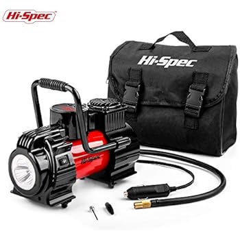 Amazon.com: Hi-Spec Heavy Duty 12V Portable Air Compressor Pump, Single