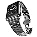 NO1seller Top Thin Light Stainless Steel Band Strap Bracelet Replacement with Butterfly Clasp for Apple Watch Series 3, Series 2, Series 1