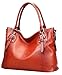 HESHE Genuine Leather Purses and Handbags for Women Tote Shoulder Bag Satchel Purse Top Handle Bags Hobo Crossbody Purse