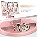 BESTOPE Makeup Vanity Mirror with 21 Led Lights,3x/2x Magnification Led Makeup Mirror with Touch Screen,Dual Power Supply, 180° Adjustable Rotation,Countertop Cosmetic Mirror, Rose Gold