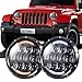 LX-LIGHT Extreme Bright 105W Osram Chips Headlights with White DRL/Amber Turn Signal DRL for Wrangler Jk LJ TJ CJ HUMMER H1 H2 Land Rover Defender