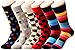 PUTON Men's Fun & Funky Colorful Cotton Dress Socks (Assorted 10)