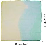 Lifreer 6PCS Gradient Dance Scarves Kids Juggling Rhythm Band Squares 60cm view 2