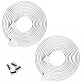 Kabenjee 2x RGBW/RGBWW Color Changing Flex LED Strip Light 5pin 3m/9.8ft Extension Cable Connector,RGBWW LED Tape Solderless Adaptor Connector Cable for 5-strand 10mm/12mm Osram RGBWW Strips