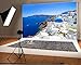 Leowefowa 7X5FT White Architecture of Oia Village on Santorini Island Greece Nature Landscape Blue Sky Backdrop Vinyl Photography Background Kids Adults Photo Studio Props