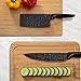 HOBO, Stainless Steel Chef Knife Acrylic Block Professional Non-slip Handle, Kitchen Scissors, Cooking, Black Cutlery Set