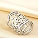 Rosenice Hollow Rose Scarf Ring Buckle Slide Tube Scarf Jewelry (Silver)