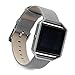 For Fitbit Blaze Bands, bayite Accessory Leather Wristband for Fitbit Blaze Smart Watch, Small, Grey 5.5 - 6.7 inches