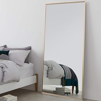 Buy Onxo Full Length Mirror Large Floor Mirror Standing Or Wall Mounted Mirror Dressing Mirror Frame Mirror For Living Room Bedroom Cloakroom 65 X22 Gold Online In Indonesia B07l3km4ps