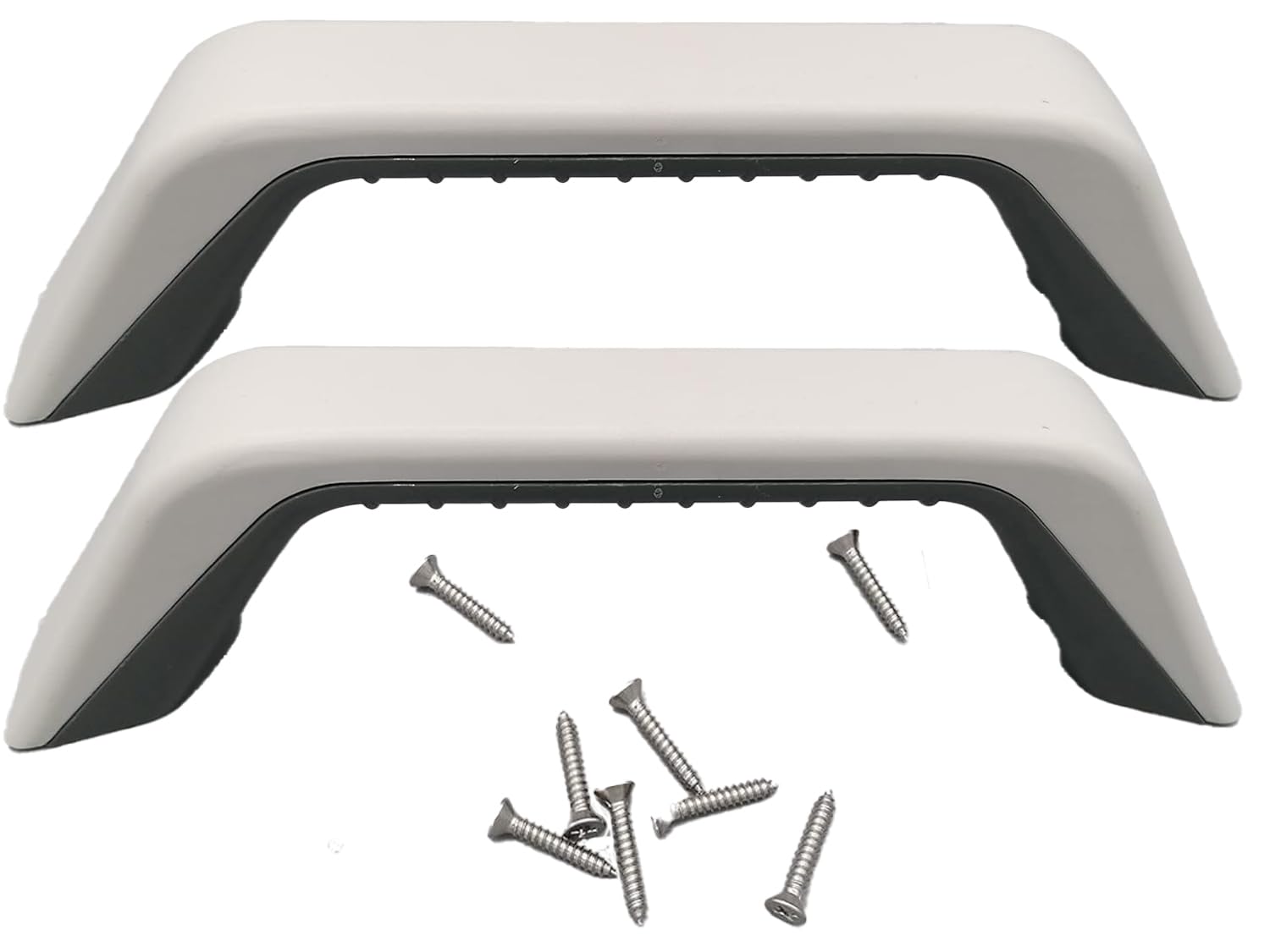 CR-MOESANCO® Kit 2 Handles + 8 Screws for Caravan or Trailer or Grab Rail for Bathroom or Shower