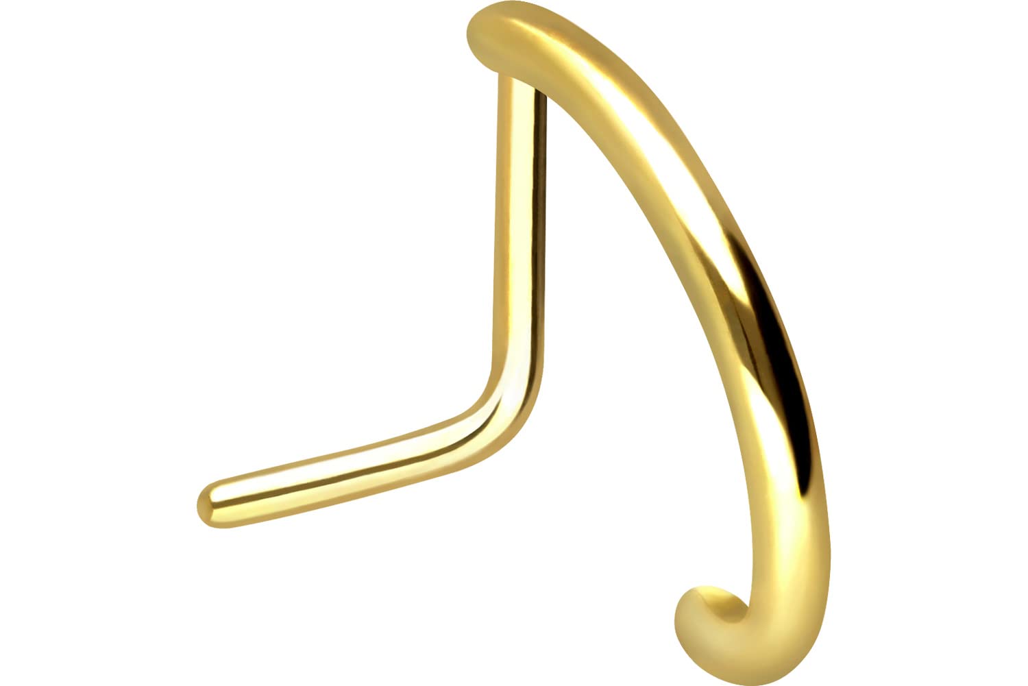 PIERCINGLINE Surgical steel nose piercing | round design | piercing nose stud | 4 colours (gold coloured)