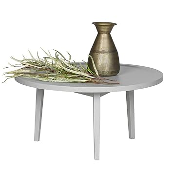 Pharao24 Runder Couchtisch Beton Grau Massiv Amazon De Kuche Haushalt