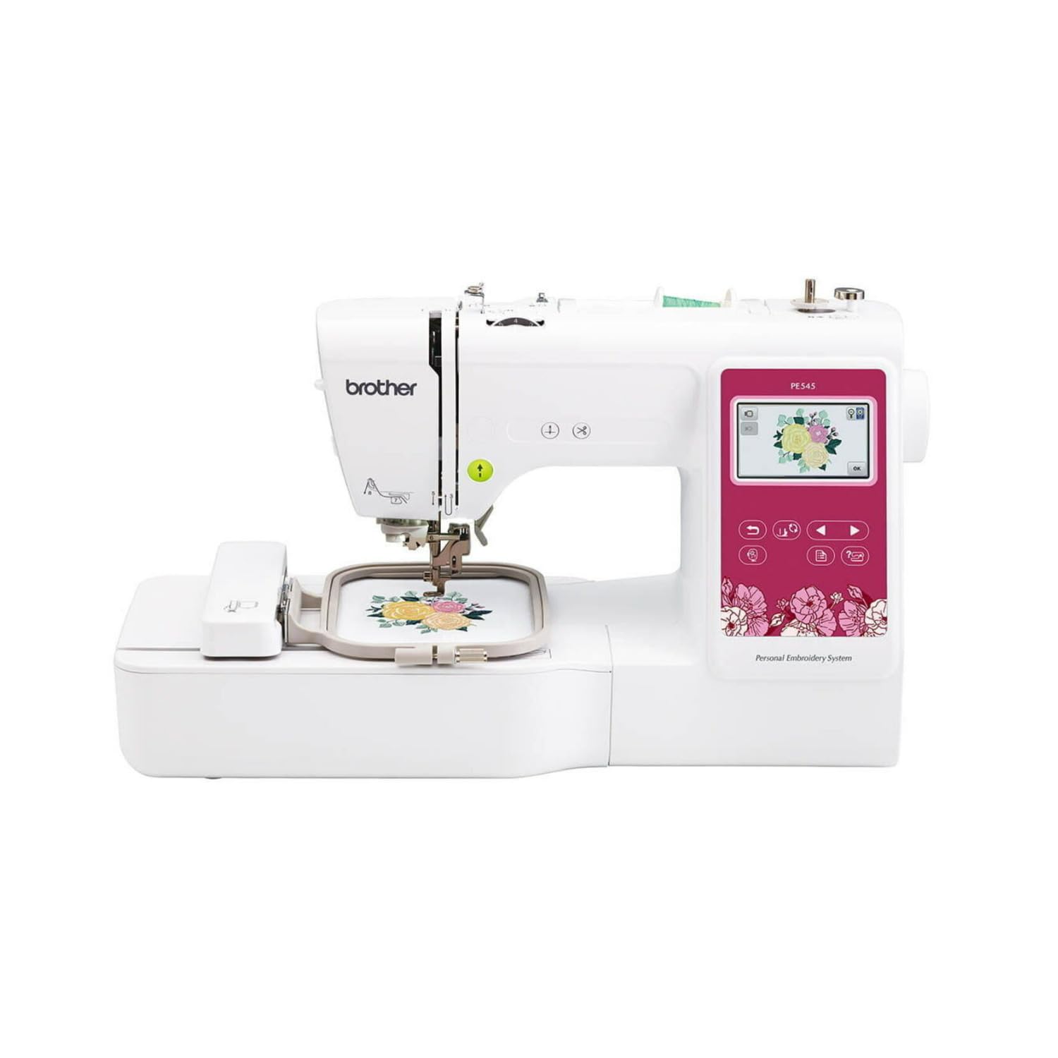 Brother Elite PE545 3.7-Inch LCD Touch Display Computerized Embroidery Machine with Sewing Bundle (3 Items)