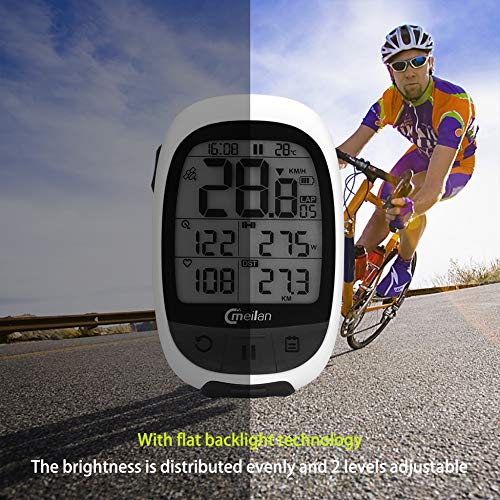 Meilan M2 Bluetooth Wireless Bike Computer IPX5 Waterproof Bicycle Computer Odometer Accurate Speed TrackingÂ Motion Speedometer for Sports ANT+ Communication Protocol for Wireless Data Transmission