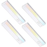 TORCHSTAR 12 Inch LED Under Cabinet Lighting 5CCT, ETL T24, 8W 600LM, Hardwired & Plug-in, 5 Color Selectable CRI90 120V Dimm