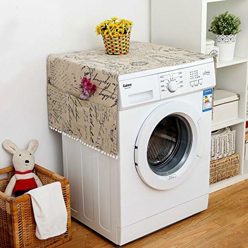 Demana Multi-Purpose Waterproof Cotton and Linen Washing Machine Cover Roller Single Door Refrigerator Dust Cloth Cover Towel Cover M (4)