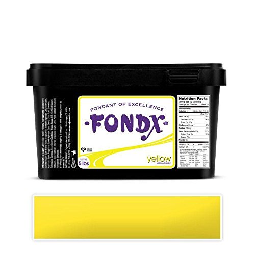 FondX Rolled Fondant Yellow 5 Pounds