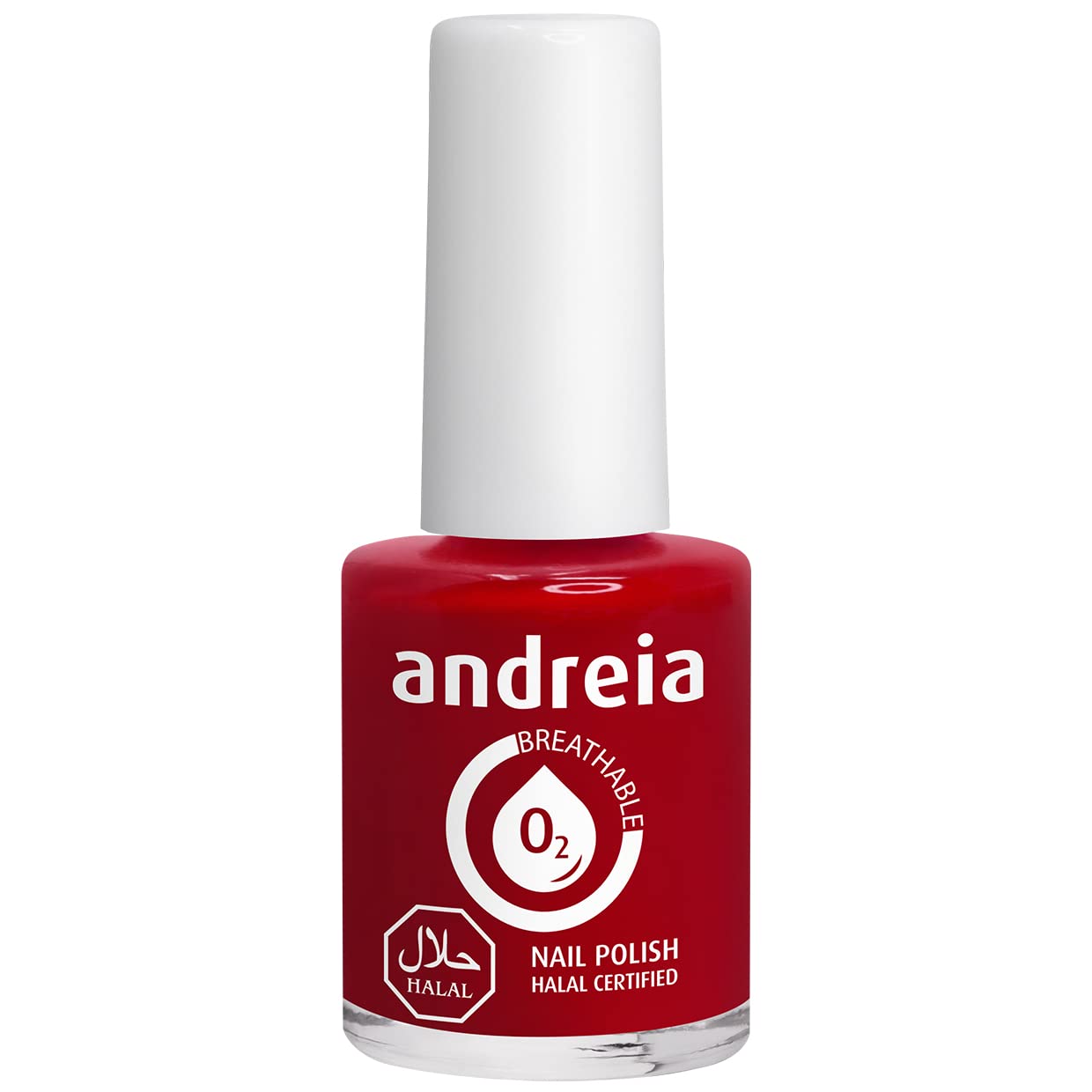 Andreia Halal Breathable Nail Polish Varnish - Water Permeable - B17 Red - Shades of Pink | 10.5 ml