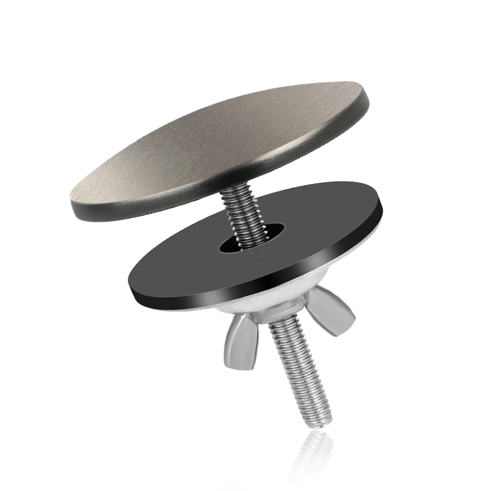 Kitchen Sink Hole Cover, Zinc Alloy Stainless Steel Faucet Hole Cap Sink Tap Plug Sealing Cover Sink Stopper Sink Hole Cover for Kitchen Sink (Gun Gray)