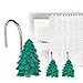 FITNATE Shower Curtain Hooks, 12 PCS Anti-Rust Decorative Shower Curtain Hooks for Home, Bathroom, Bedroom, Baby Room, Living Room & More -Christmas tree Woods Pine Tree