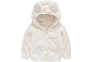 JESKIDS Toddler Girls Boys Fleece Hoody Jacket Zip Up Teddy Coat Warm Winter Outwear