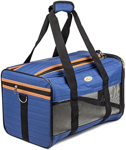 Peterol Airline Approved Soft Sided Under Seat Pet Travel Carrier For Small Cats & Dogs 17"L X 11"W X 11"H