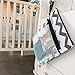 Baby Wet/Dry Unisex Reusable Diaper Bag Premium Travel Cotton Canvas Waterproof Chevron Best Shower Gift Bonus eBook
