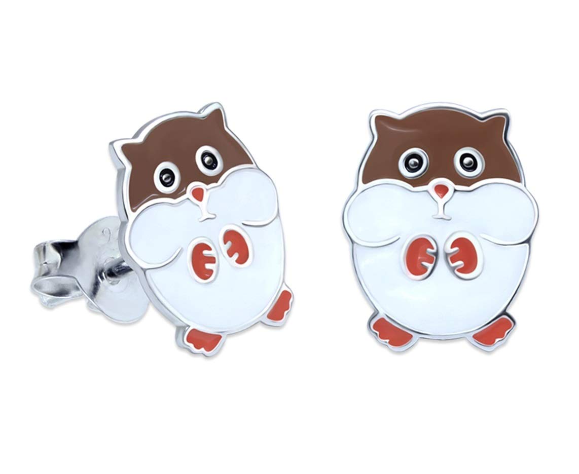 Katy Craig, 925 Sterling Silver Hamster Earrings
