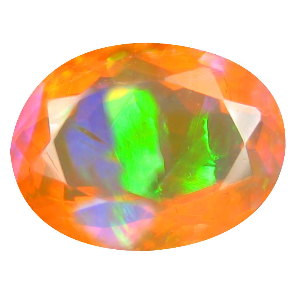 1.81 ct Oval Cut (10 x 8 mm) Un-Heated Transparent Quality Ethiopian Welo Rainbow Opal Natural Loose Gemstone
