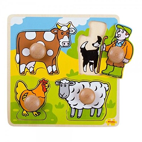 Bigjigs Toys BJ520 My First Peg Puzzle Farm